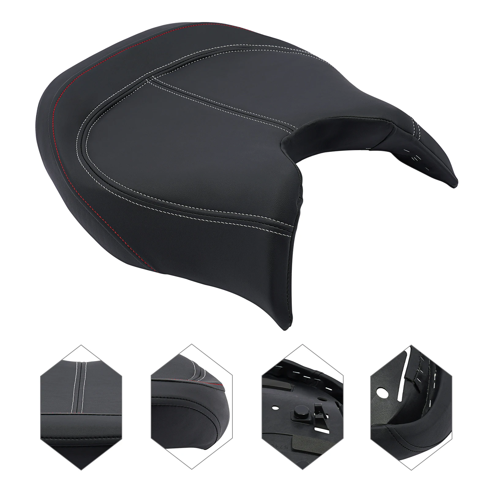 Motorcycle Driver Seat, Waterproof PU Shock-Absorbing Motorcycle Seat Cushion, Ergonomic Comfortable Direct Replacement Motorcycle Seat for 2019-2023 600 900 Three-Wheeled Motorcycle
Motorcycle Driver Seat, Waterproof PU Shock-Absorbing Motorcycle Seat Cushion, Ergonomic Comfortable Direct Replacement Motorcycle Seat for 2019-2023 600 900 Three-Wheeled Motorcycle