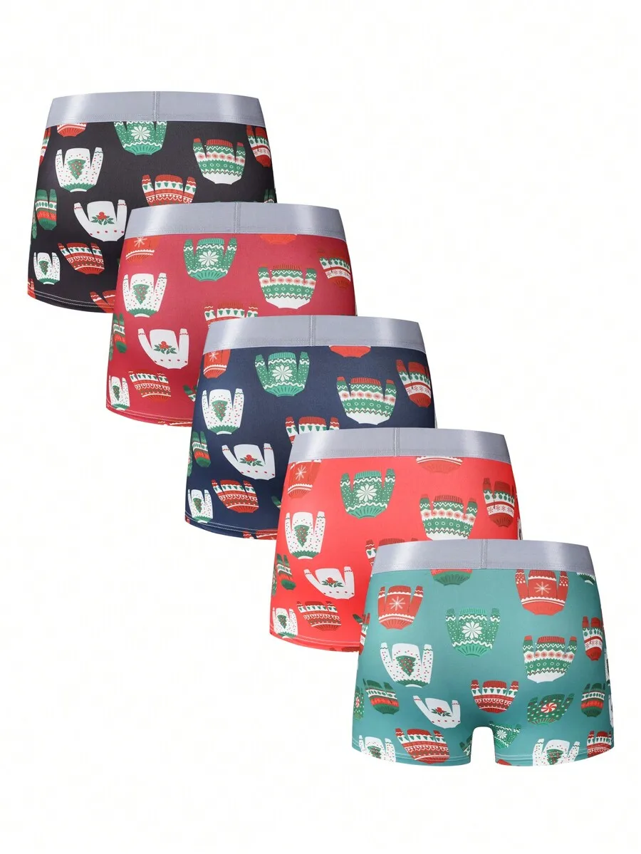 5 Pcs Mens Christmas Print Boxer Briefs Cotton Blend
5 Pcs Mens Christmas Print Boxer Briefs Cotton Blend