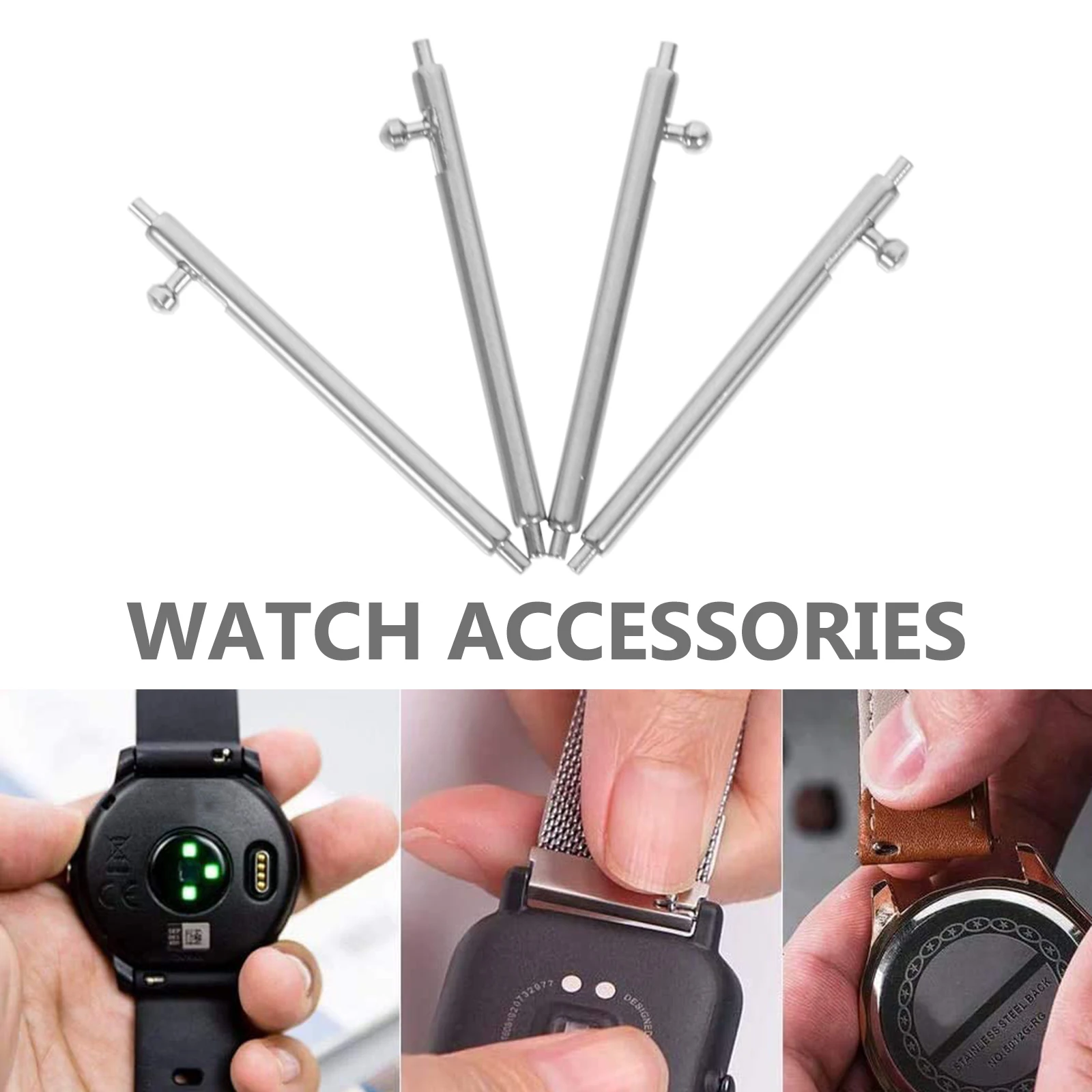 4 Pcs Quick Release Strap Accessories Watch Bracelet Link Pins Band Replacement Watchband Kit
4 Pcs Quick Release Strap Accessories Watch Bracelet Link Pins Band Replacement Watchband Kit