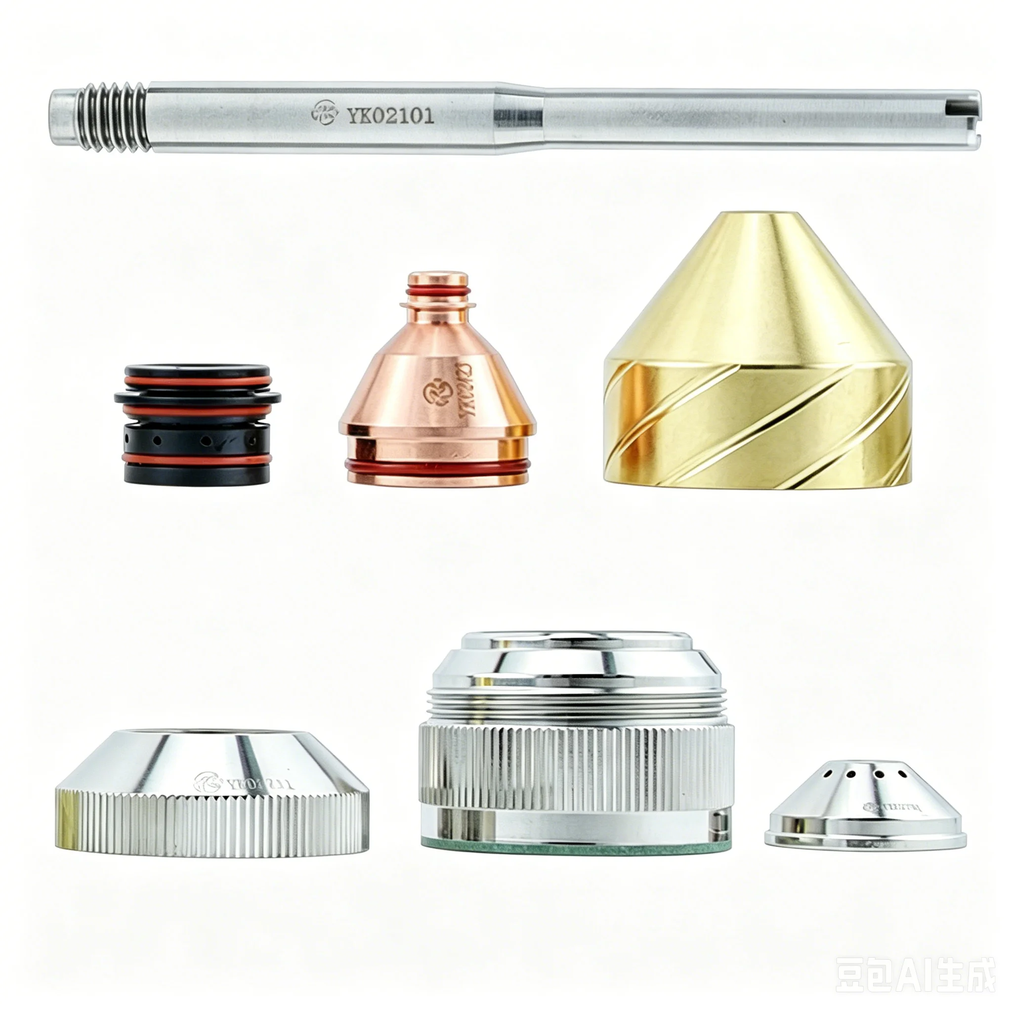 High quality YK330 CNC plasma cutting machine welding torch, YK02423 nozzle, YK02701 protective cap YK02211 electrode, plasma ac
High quality YK330 CNC plasma cutting machine welding torch, YK02423 nozzle, YK02701 protective cap YK02211 electrode, plasma ac