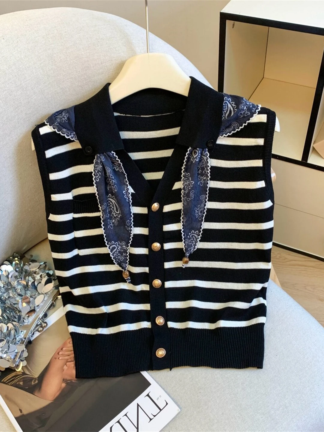 Sweet Sle Silk Open Cardigan Women's Svel Collar Vest Layering Summer Faion High Waist Knitted Fabric V-ne
Sweet Sle Silk Open Cardigan Women's Svel Collar Vest Layering Summer Faion High Waist Knitted Fabric V-ne