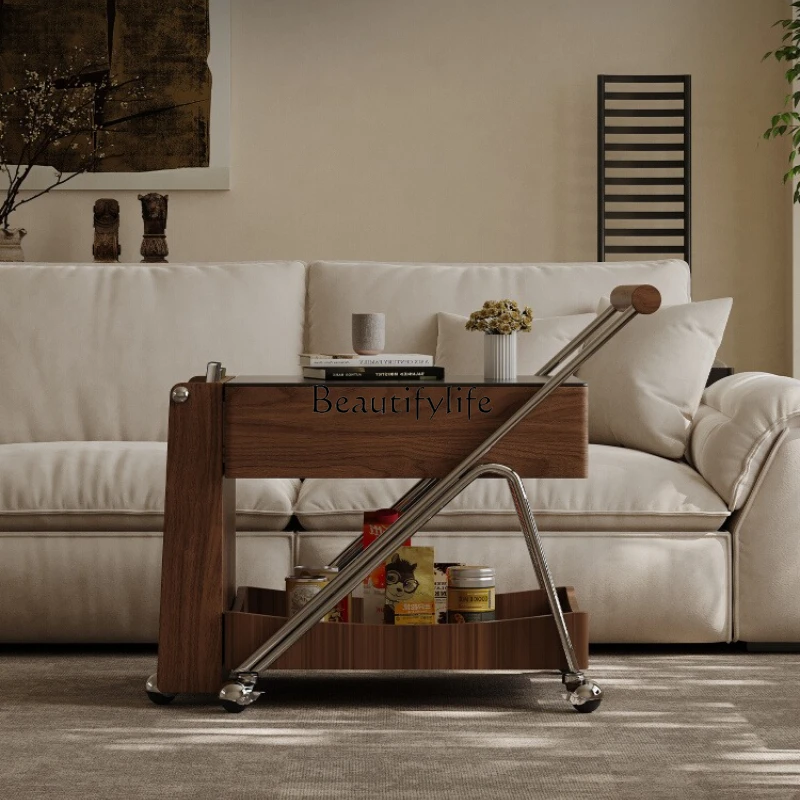 Medieval trolley sofa side table removable retractable rock slab coffee table solid wood living room small apartment
Medieval trolley sofa side table removable retractable rock slab coffee table solid wood living room small apartment