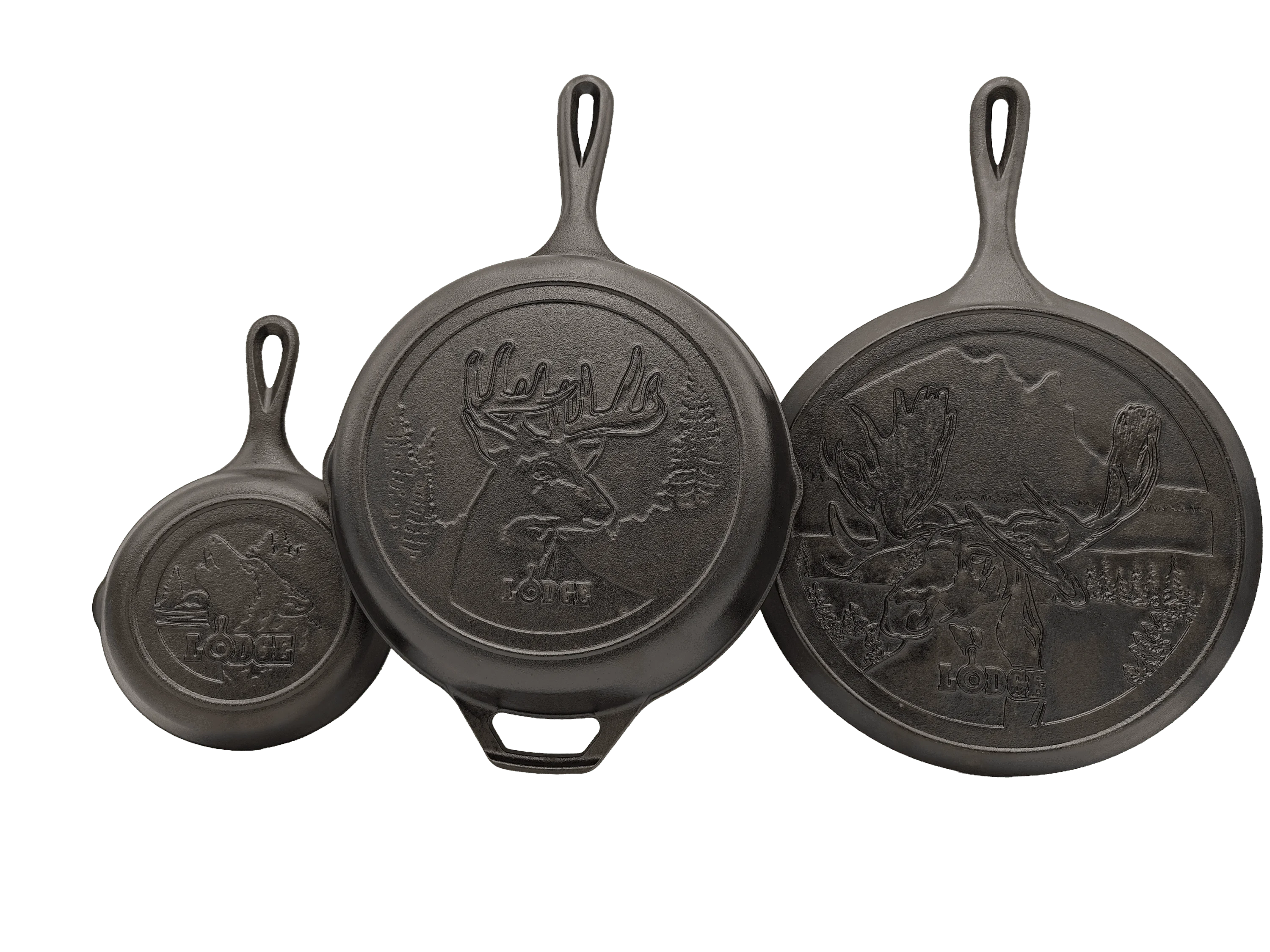 Cast Iron 3-Piece Wildlife Themed Cookware Set
Cast Iron 3-Piece Wildlife Themed Cookware Set