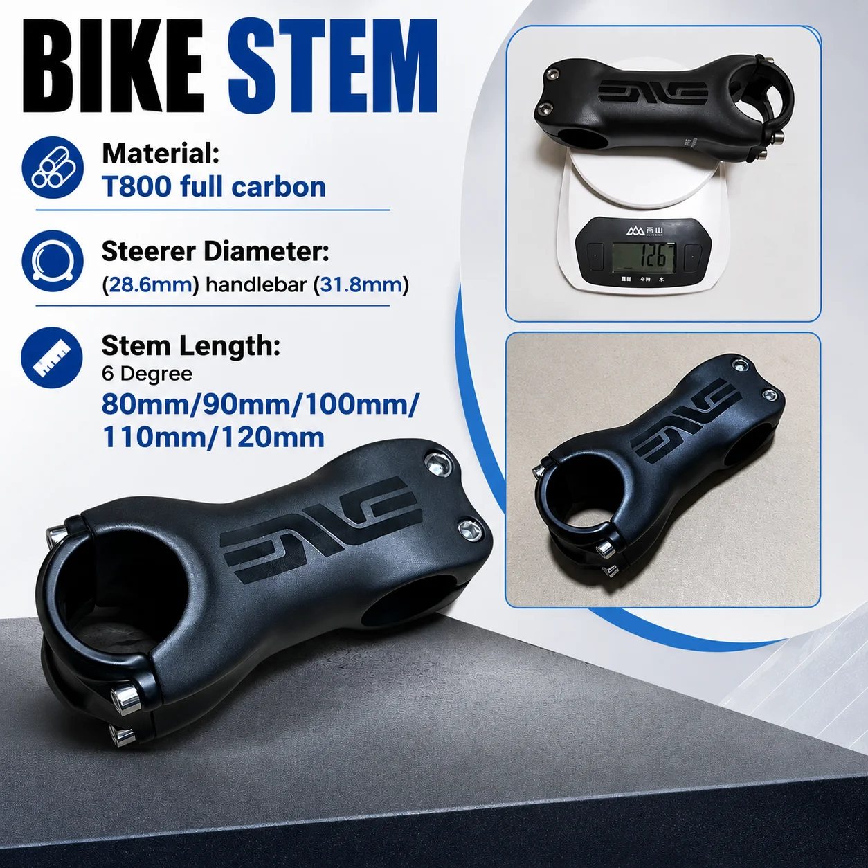 2026 UD Matte Full Carbon Fiber Bike Stem 6 Degree Angle for Mountain & Road Bicycle 70/80/90/100/110/120mm MTB Stem Bike Parts
2026 UD Matte Full Carbon Fiber Bike Stem 6 Degree Angle for Mountain & Road Bicycle 70/80/90/100/110/120mm MTB Stem Bike Parts