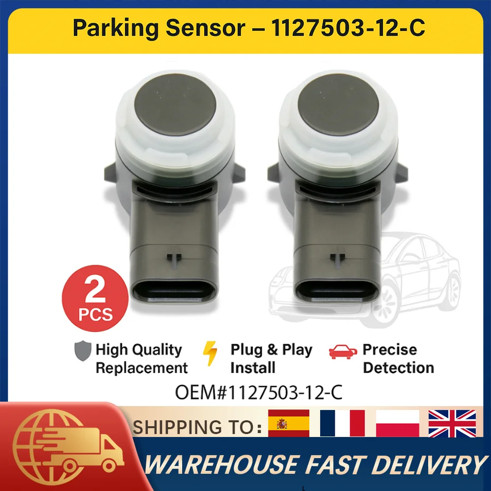 2PCS 1127503-12-C Parking Side Sensor Front Rear Bumper Replacement For Tesla Model 3 Y Reverse Backup Radar High Quality
2PCS 1127503-12-C Parking Side Sensor Front Rear Bumper Replacement For Tesla Model 3 Y Reverse Backup Radar High Quality