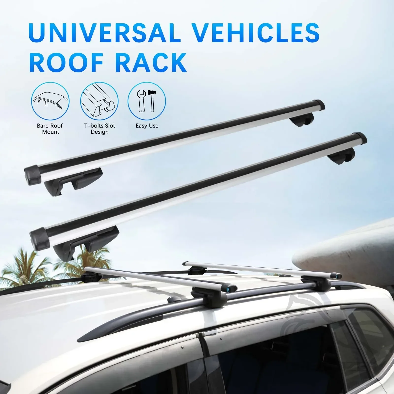 48" Car Aluminum Roof Rack Cross Bar Cargo Luggage Carrier Lock For Hyundai Tucson 2022 For Toyota
48" Car Aluminum Roof Rack Cross Bar Cargo Luggage Carrier Lock For Hyundai Tucson 2022 For Toyota