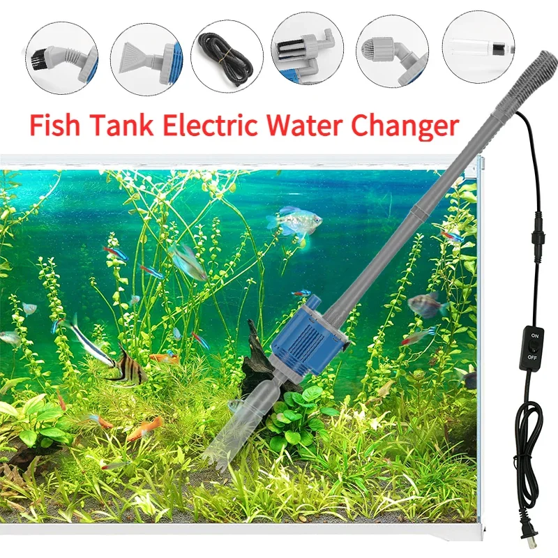 Electric Water Changer for Fish Tank Small Sand Washing and Water Suction Pump for Aquarium Fish Tank Cleaning Tools Filter Pump
Electric Water Changer for Fish Tank Small Sand Washing and Water Suction Pump for Aquarium Fish Tank Cleaning Tools Filter Pump