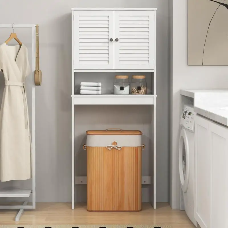 Over The Toilet Storage Cabinet with Double Doors and Adjustable Shelf
Over The Toilet Storage Cabinet with Double Doors and Adjustable Shelf
