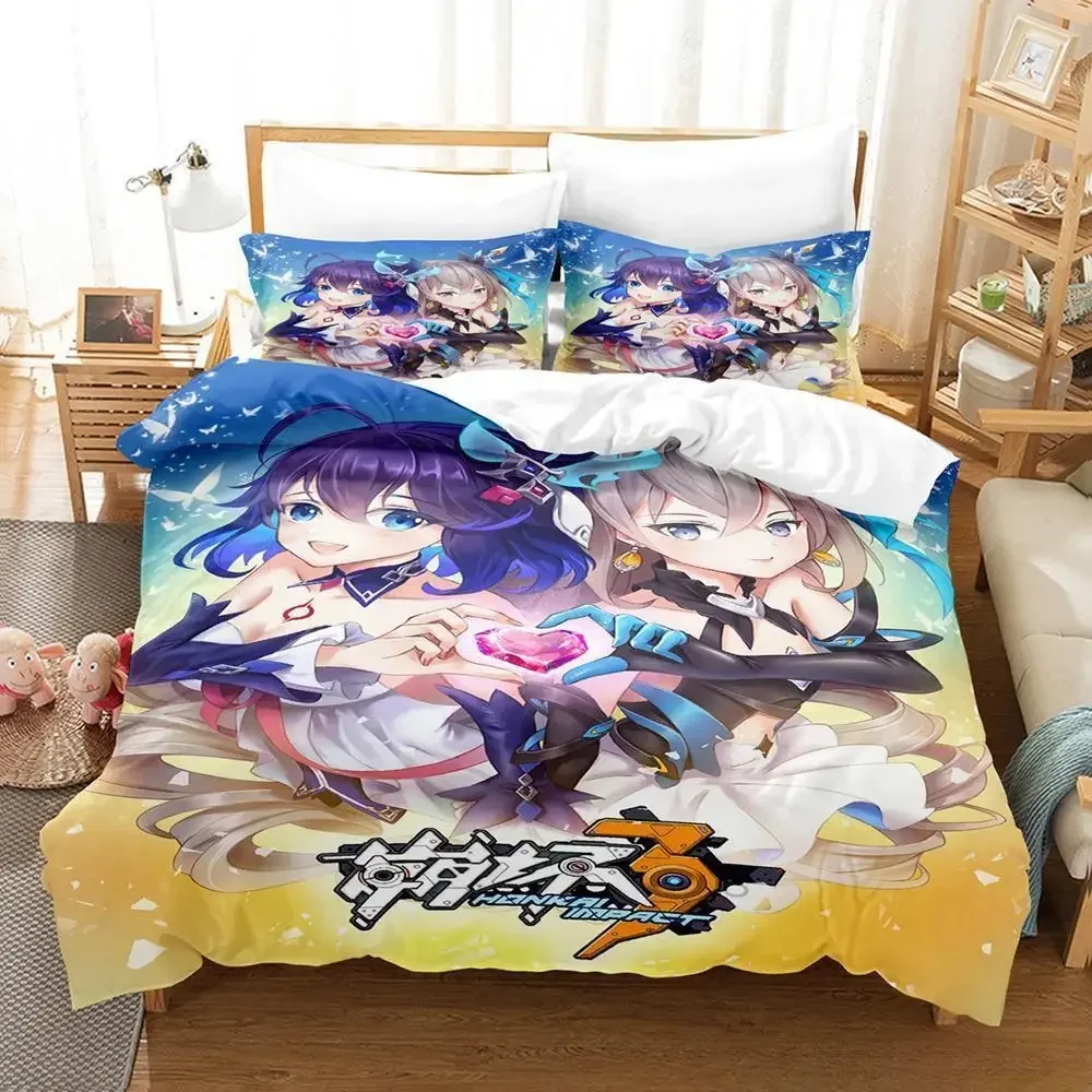 Новый комплект постельного белья с 3D принтом в стиле аниме Honkai Impact 3, комплект из трех предметов для взрослых и детей, пододеяльник для спальни, домашний текстиль, подарки на день рождения
Новый комплект постельного белья с 3D принтом в стиле аниме Honkai Impact 3, комплект из трех предметов для взрослых и детей, пододеяльник для спальни, домашний текстиль, подарки на день рождения
