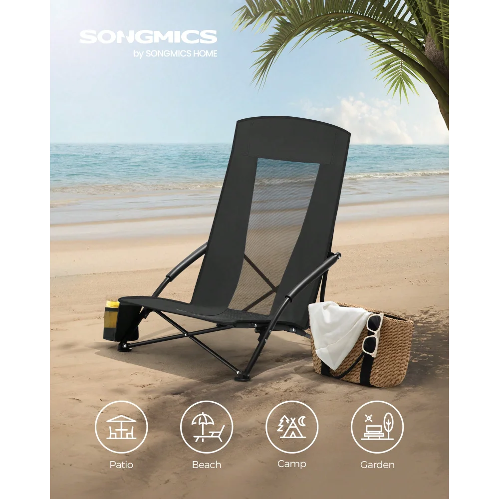 SONGMICS Set Of 2 Camping Chairs, Beach Chairs, Portable Outdoor Chairs, With High Backrest, Cup Holder, Lightweight, Heavy-Duty
SONGMICS Set Of 2 Camping Chairs, Beach Chairs, Portable Outdoor Chairs, With High Backrest, Cup Holder, Lightweight, Heavy-Duty