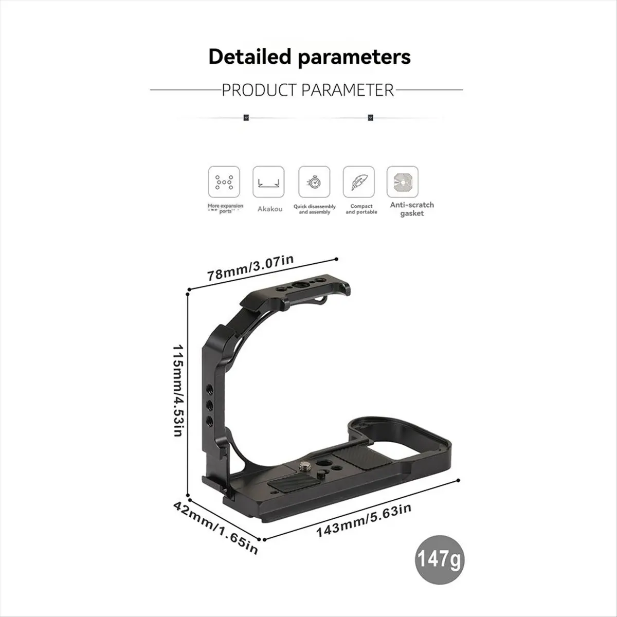 N05R JLWIN Half Camera Cage for Nikon Z5 II Camera Accessory Mounts Enhanced Photography Videography Camera Accessories
N05R JLWIN Half Camera Cage for Nikon Z5 II Camera Accessory Mounts Enhanced Photography Videography Camera Accessories