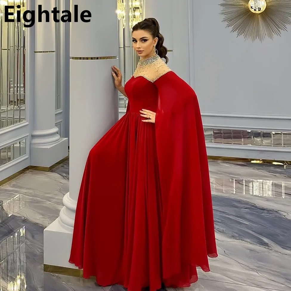 Eightale 2025 Luxury Dubai Evening Dress Beaded Illusion Neck Saudi Arabic Long Sleeve Prom Party Dress Formal Gowns Customized
Eightale 2025 Luxury Dubai Evening Dress Beaded Illusion Neck Saudi Arabic Long Sleeve Prom Party Dress Formal Gowns Customized