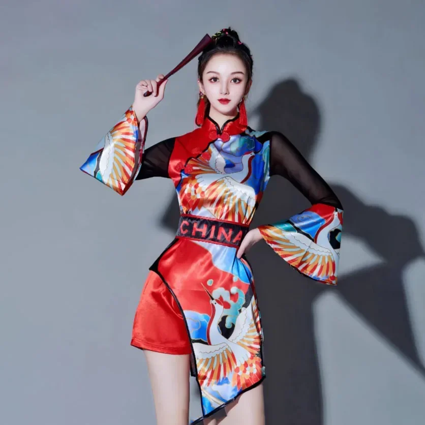 Jazz Dance Costume Chinese Style Hip Hop Dance Modern Dance Costume Fan Adult
Jazz Dance Costume Chinese Style Hip Hop Dance Modern Dance Costume Fan Adult