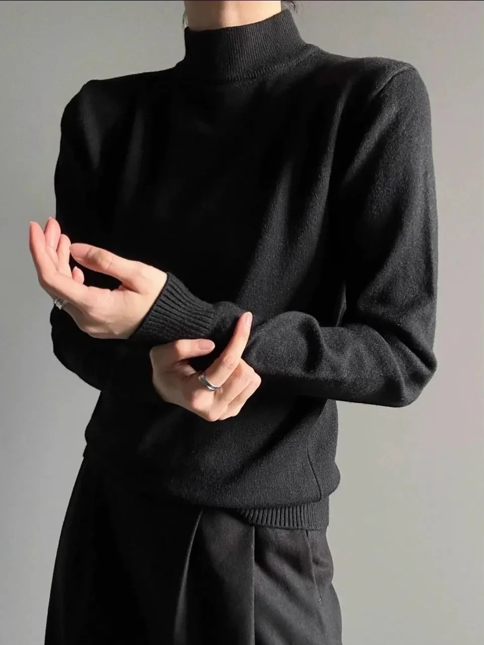 Men's Color f High Collar Knit Sweater Slim Fit Inner Wear Autumn Winter Warm Base Layer Long Sve Camere Sweater
Men's Color f High Collar Knit Sweater Slim Fit Inner Wear Autumn Winter Warm Base Layer Long Sve Camere Sweater