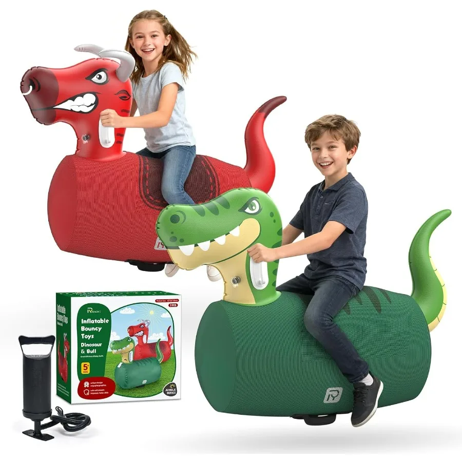 Boys Outdoor Toys 2 PCS Giant Inflatable Dinosaur Bull Toys Bouncy Hopper with Pump Ride-on Jumping Animal for Indoor Outdoor P
Boys Outdoor Toys 2 PCS Giant Inflatable Dinosaur Bull Toys Bouncy Hopper with Pump Ride-on Jumping Animal for Indoor Outdoor P