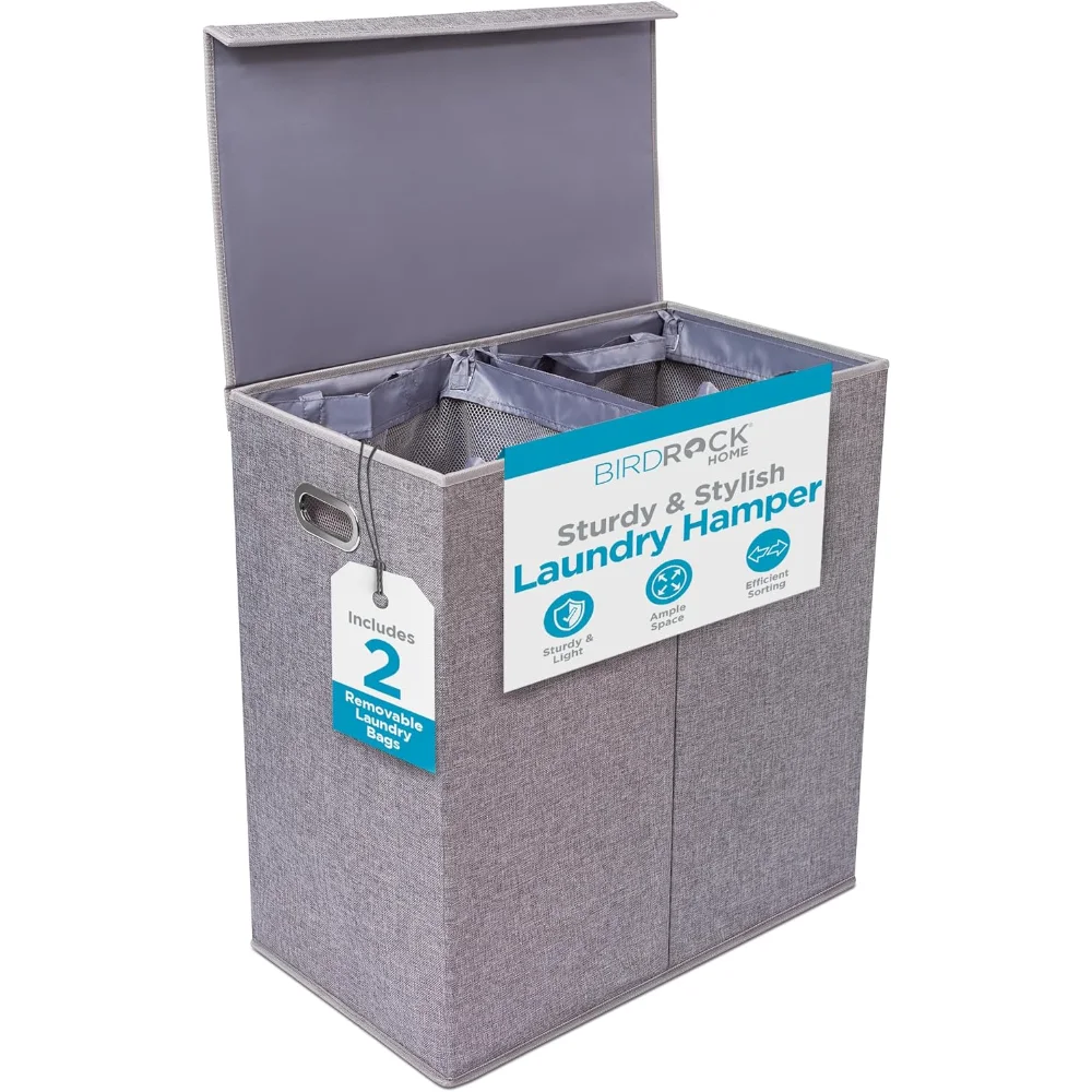 Laundry Hamper with Lid | Removable Bags for Sorting Clothes | Sectioned Laundry Basket for Bedroom & Bathroom Storage Baskets
Laundry Hamper with Lid | Removable Bags for Sorting Clothes | Sectioned Laundry Basket for Bedroom & Bathroom Storage Baskets