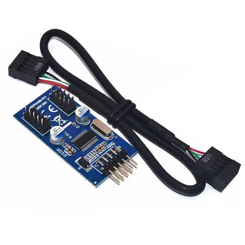Stylish-9Pin USB Header Male 1 To 2/4 Female Extension Cable Card Desktop 9Pin USB HUB USB 2.0 9 Pin Connector Adapter 30Cm 2PCS
Stylish-9Pin USB Header Male 1 To 2/4 Female Extension Cable Card Desktop 9Pin USB HUB USB 2.0 9 Pin Connector Adapter 30Cm 2PCS