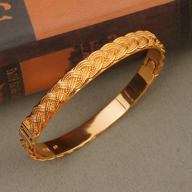 Copper Woven Design Hand Bangles Gold Color Side Open Bridal Cuff Bracelets Arabic Muslim Wedding Jewelry Bangles Bride Gifts
Copper Woven Design Hand Bangles Gold Color Side Open Bridal Cuff Bracelets Arabic Muslim Wedding Jewelry Bangles Bride Gifts