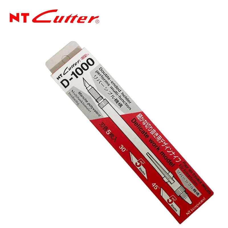 NT Cutter D-1000 Double-ended Holder Aluminum Penknife with 10pcs Spare Blades Delicate Work Precision Cutting Tools Pen Knife
NT Cutter D-1000 Double-ended Holder Aluminum Penknife with 10pcs Spare Blades Delicate Work Precision Cutting Tools Pen Knife