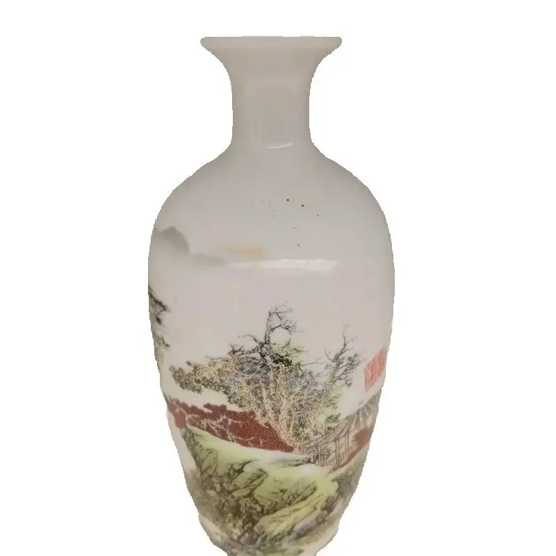 Chinese Old Porcelain Vase, pink Landscape Figure Patterns Traditional Decorative flower vase
Chinese Old Porcelain Vase, pink Landscape Figure Patterns Traditional Decorative flower vase