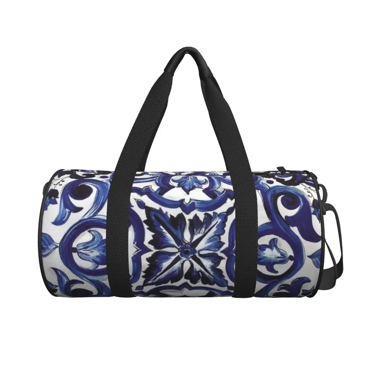 Blue Ornate Floral Mediterranean Sicilian Tile Large Duffle Gym Bag Waterproof Duffle Travel Bags Handbags Fitness bag
Blue Ornate Floral Mediterranean Sicilian Tile Large Duffle Gym Bag Waterproof Duffle Travel Bags Handbags Fitness bag
