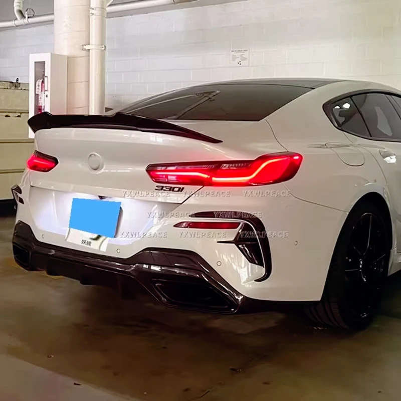 PSM Style Real Carbon Fiber / FRP Black Rear Trunk Cover Wing Spoiler Car Accessories For BMW 8 Series G16 M8 4 Door 2018-2023
PSM Style Real Carbon Fiber / FRP Black Rear Trunk Cover Wing Spoiler Car Accessories For BMW 8 Series G16 M8 4 Door 2018-2023