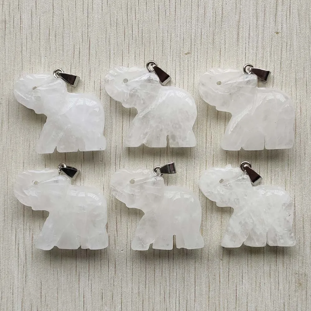 Fashion natural white crystal carved animal elephants pendants for necklace jewelry making wholesale 6pcs/lot free shipping
Fashion natural white crystal carved animal elephants pendants for necklace jewelry making wholesale 6pcs/lot free shipping