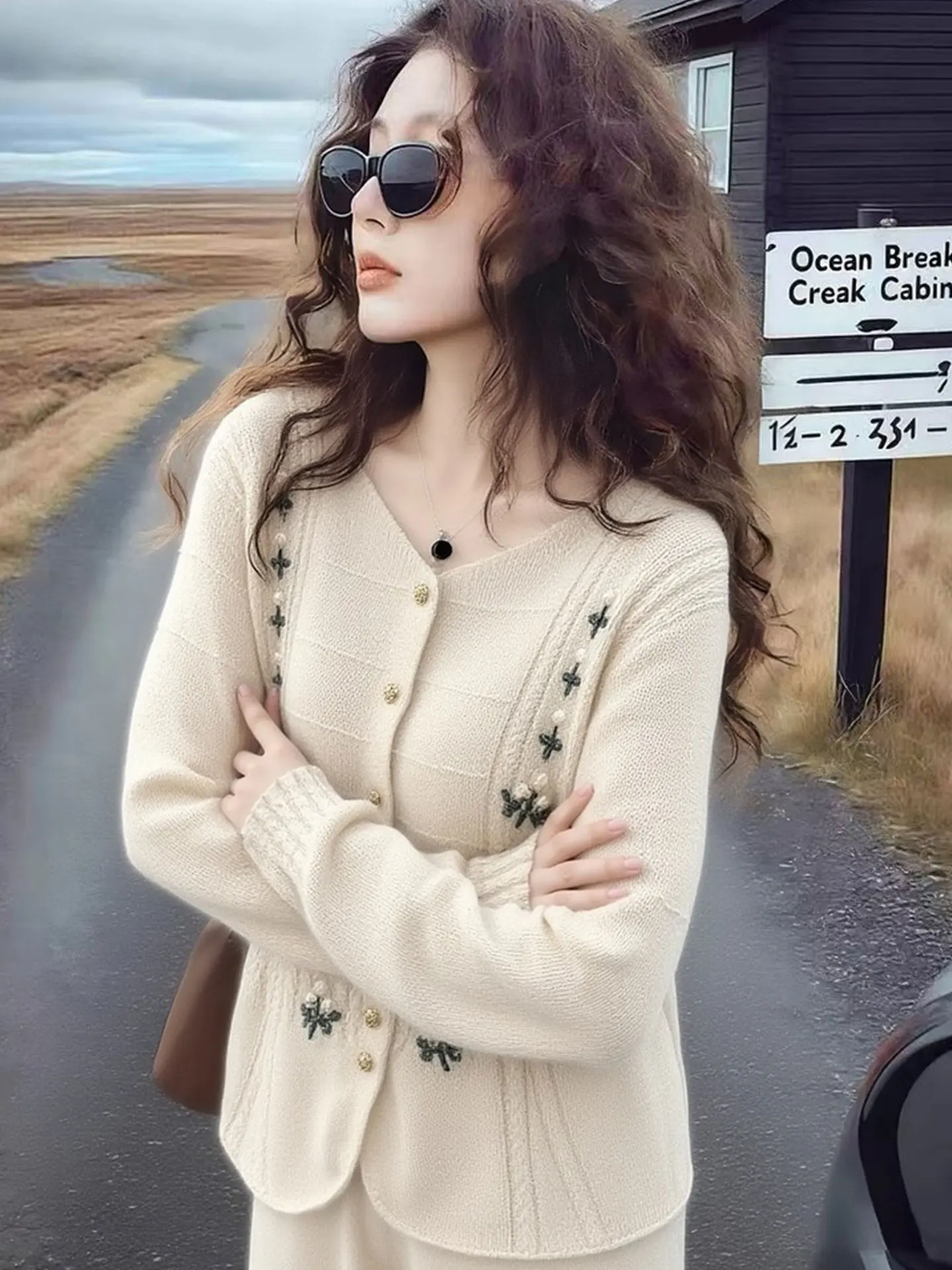 Женский вязаный кардиган Ele Long Sve с V-образным вырезом, свободный, универсальный, с цветочным узором, для зимы
Женский вязаный кардиган Ele Long Sve с V-образным вырезом, свободный, универсальный, с цветочным узором, для зимы