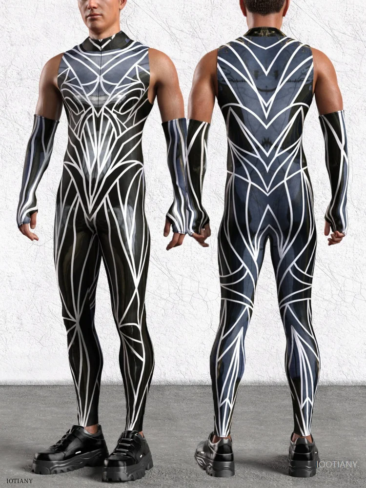 Halloween Network Jumpsuit Suit Print Irregular Lines Adult Cosplay Bodysuit Carnival Party Men's Sun Protection Cycling Tights
Halloween Network Jumpsuit Suit Print Irregular Lines Adult Cosplay Bodysuit Carnival Party Men's Sun Protection Cycling Tights