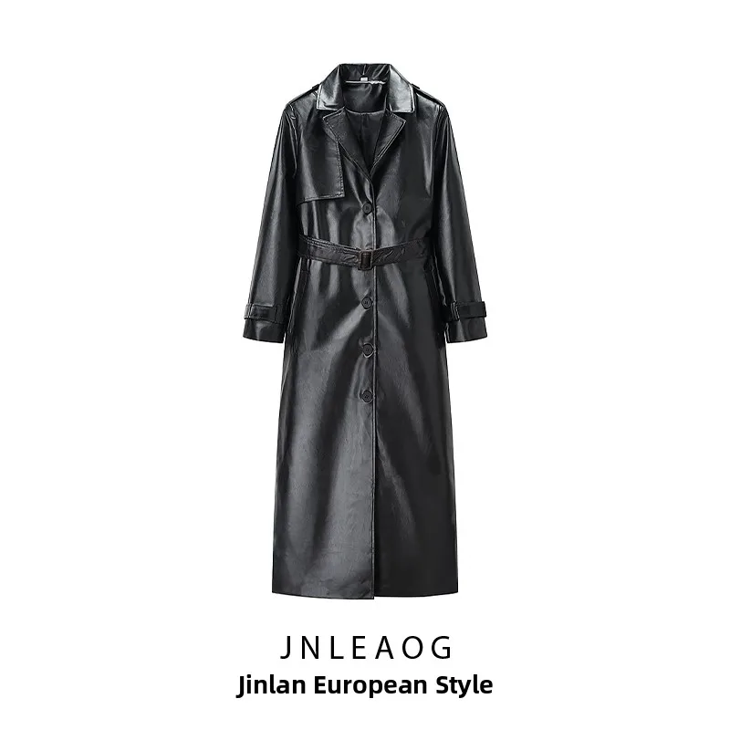 JNLEAOG Fashionable Long Leather Design Women's Coat Autumn New Style Versatile Stylish Commute Straight Cut Polyester Fiber
JNLEAOG Fashionable Long Leather Design Women's Coat Autumn New Style Versatile Stylish Commute Straight Cut Polyester Fiber
