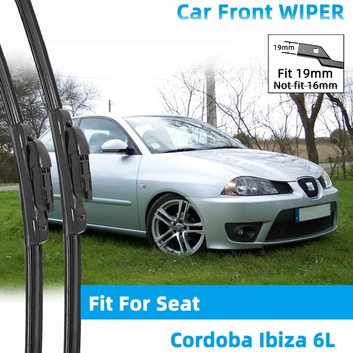 Front Wiper Accessorie Double Rubber Car Wipers for Seat Cordoba Ibiza 6L 2006-2020 Wipers Brushes New Upgraded 2018 2019 2017
Front Wiper Accessorie Double Rubber Car Wipers for Seat Cordoba Ibiza 6L 2006-2020 Wipers Brushes New Upgraded 2018 2019 2017