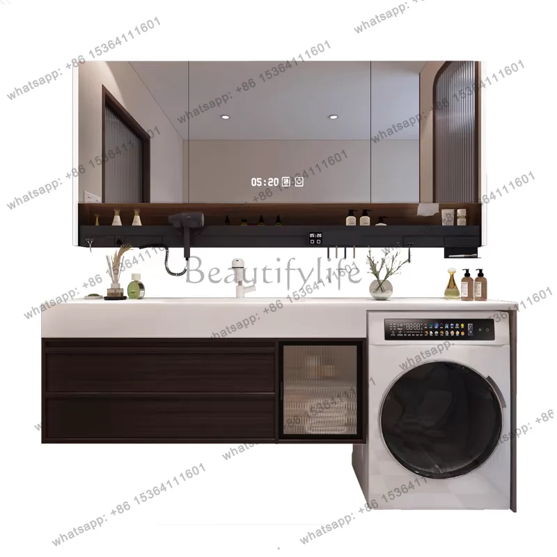 Washing machine basin integrated cabinet antique oak bathroom cabinet combination customization
Washing machine basin integrated cabinet antique oak bathroom cabinet combination customization