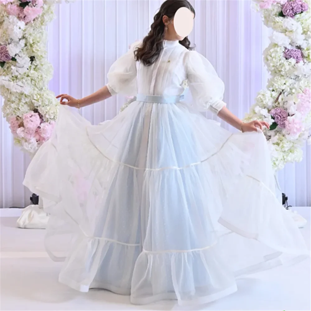Sky Blue Tulle Girl Gown Puffy Skirt Flower Girl Dresses Ruffles Little Girl Wedding Party Dresses
Sky Blue Tulle Girl Gown Puffy Skirt Flower Girl Dresses Ruffles Little Girl Wedding Party Dresses