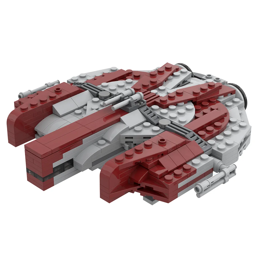 Строительные блоки T-6 Shuttle MOC, Транспорт джедаев с крыльями, Автомобиль космической войны для коллекционеров Sci-Fi 
Строительные блоки T-6 Shuttle MOC, Транспорт джедаев с крыльями, Автомобиль космической войны для коллекционеров Sci-Fi