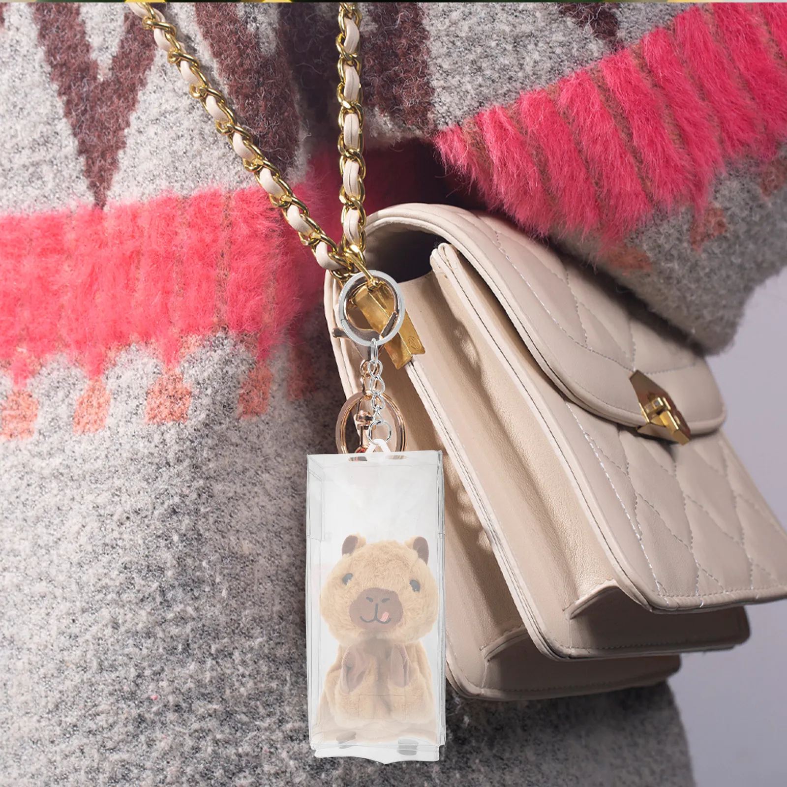 Clear Bag Keychain for Display Storage of Small Figures Portable Mini Transparent Hanging Pouch for Kids Accessories
Clear Bag Keychain for Display Storage of Small Figures Portable Mini Transparent Hanging Pouch for Kids Accessories