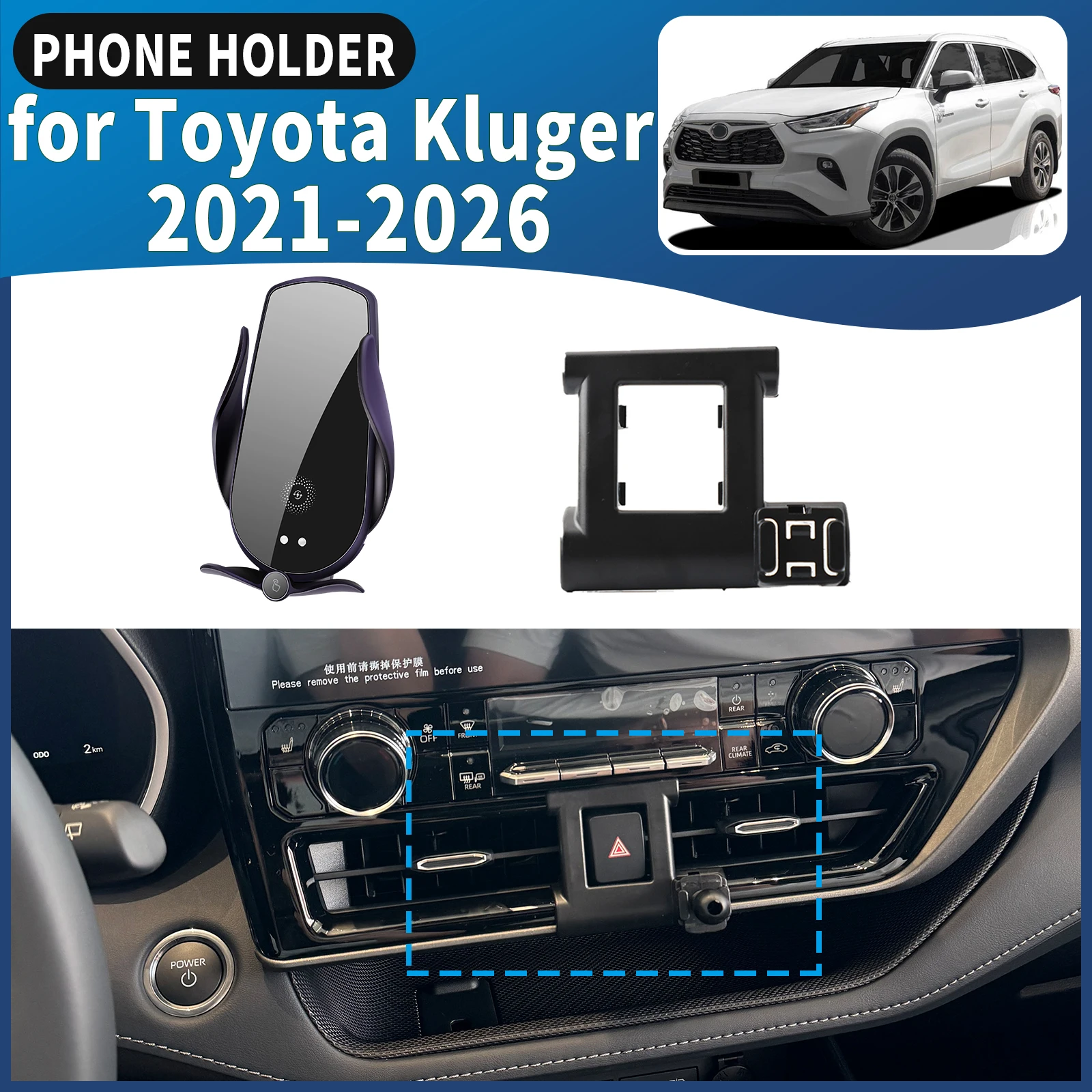 fit for Toyota Kluger XU70 2021 2022-2026 Car Phone Holder Mount Vehicle-Specific GPS Navigation Easy Installation accessoires
fit for Toyota Kluger XU70 2021 2022-2026 Car Phone Holder Mount Vehicle-Specific GPS Navigation Easy Installation accessoires