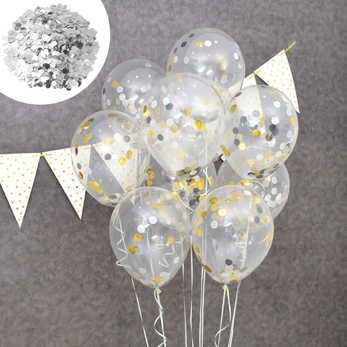 50G 1Cm Silver Tissue Paper Confetti Balloon Fillers For Wedding Birthday Party Decorations Glitter-Free Shiny Sequins Bulk
50G 1Cm Silver Tissue Paper Confetti Balloon Fillers For Wedding Birthday Party Decorations Glitter-Free Shiny Sequins Bulk