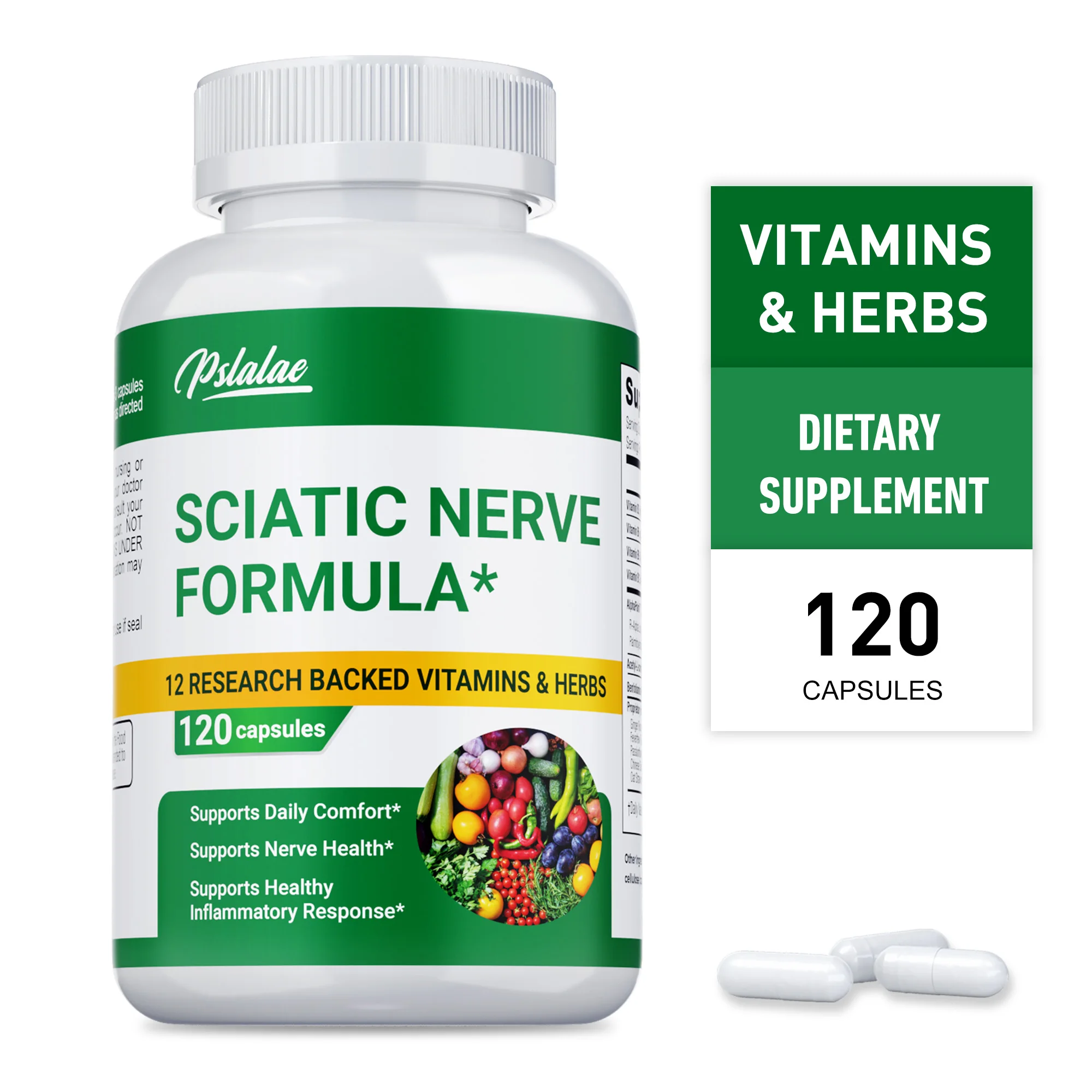 Sciatic Nerve Capsules - Balances Inflammation, Reduces Discomfort, Supports Bone and Nerve Health, Reduce Joint Pain
Sciatic Nerve Capsules - Balances Inflammation, Reduces Discomfort, Supports Bone and Nerve Health, Reduce Joint Pain