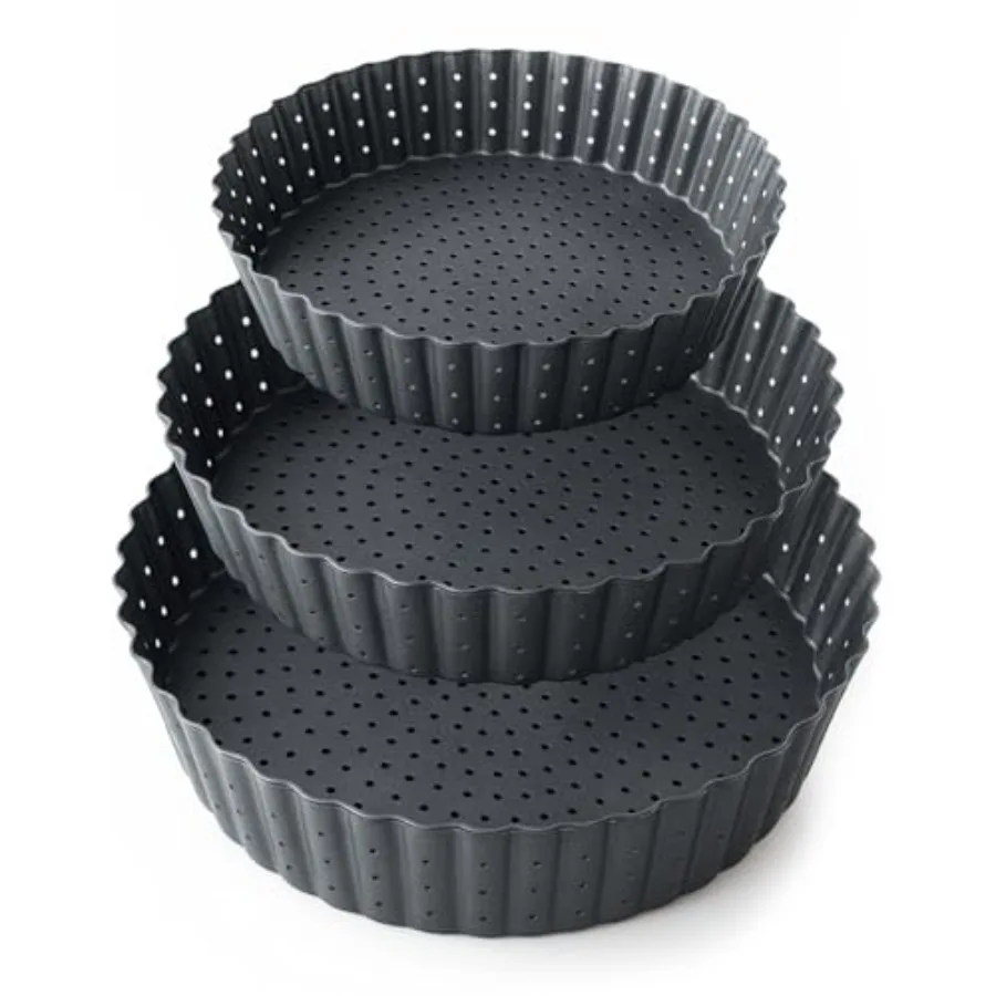 of Deep Dish Pie Pan with Removable Bottom - Fluted Carbon Steel Tart Pan for Quiche Lorraine and Pies - Crispy Crust Baking Di
of Deep Dish Pie Pan with Removable Bottom - Fluted Carbon Steel Tart Pan for Quiche Lorraine and Pies - Crispy Crust Baking Di