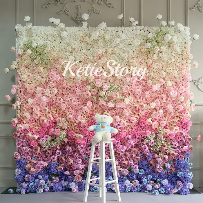 3D Royal Rose Luxury purple pink gradient Mix color rose white peony rolled wall arrangement wedding Background Decoration
3D Royal Rose Luxury purple pink gradient Mix color rose white peony rolled wall arrangement wedding Background Decoration