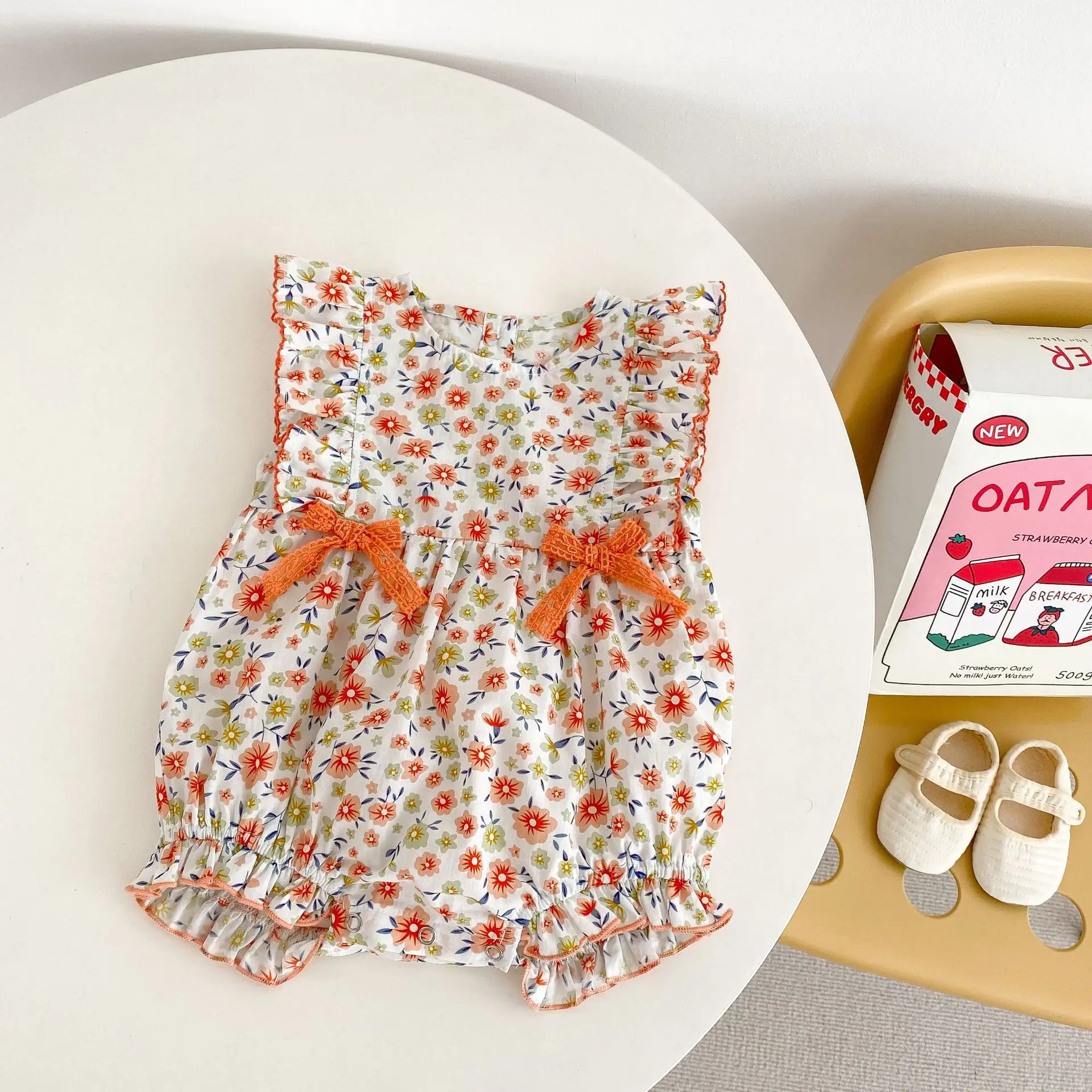 2023 Summer Korean Baby Infant Girl Romper Floral Sleeveless Bow Cotton Jumpsuit Toddler Girl Overalls Newborns Bodysuit
2023 Summer Korean Baby Infant Girl Romper Floral Sleeveless Bow Cotton Jumpsuit Toddler Girl Overalls Newborns Bodysuit