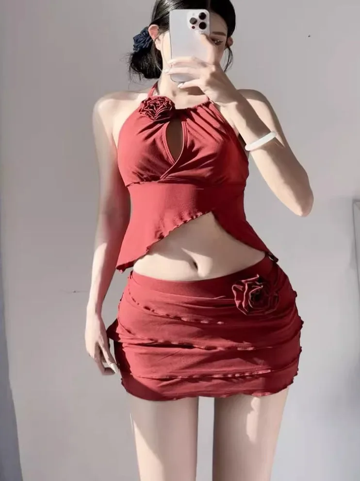 Red Hanging Ne Bikini Women's Swimsuit Two-Piece Set Slimming Beach Vaion Hot Spring Bathing Suit High-End Sensation
Red Hanging Ne Bikini Women's Swimsuit Two-Piece Set Slimming Beach Vaion Hot Spring Bathing Suit High-End Sensation