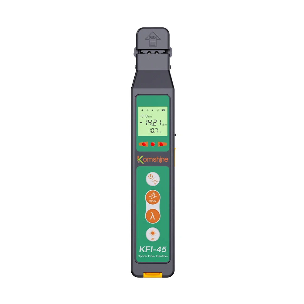Fiber Optic Identifier 0.25/0.9/2.0/3.0mm Fiber Optic Equipment 800nm-1700nm SM and MM KFI-45-L Optical Fiber Identifier
Fiber Optic Identifier 0.25/0.9/2.0/3.0mm Fiber Optic Equipment 800nm-1700nm SM and MM KFI-45-L Optical Fiber Identifier