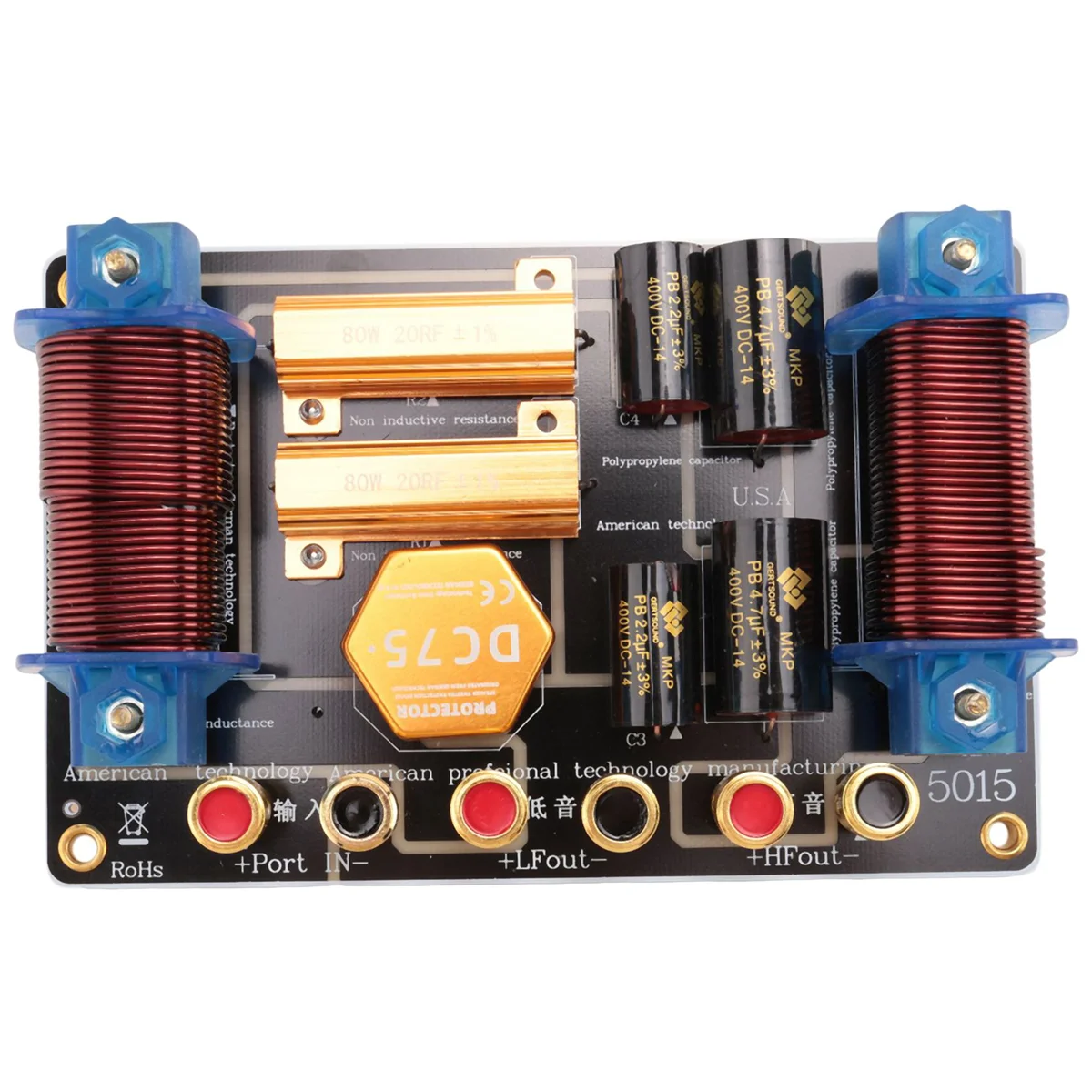 1100W Audio Frequency Divider Two Way Speaker Crossover 12 15 Inch Stage Performance High Power Frequency DividerB84B
1100W Audio Frequency Divider Two Way Speaker Crossover 12 15 Inch Stage Performance High Power Frequency DividerB84B