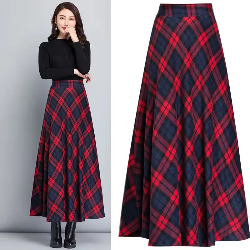 2024 Autumn And Winter Woolen Plaid Long Skirt Women's New High Waisted A-Line Skirt Female
2024 Autumn And Winter Woolen Plaid Long Skirt Women's New High Waisted A-Line Skirt Female