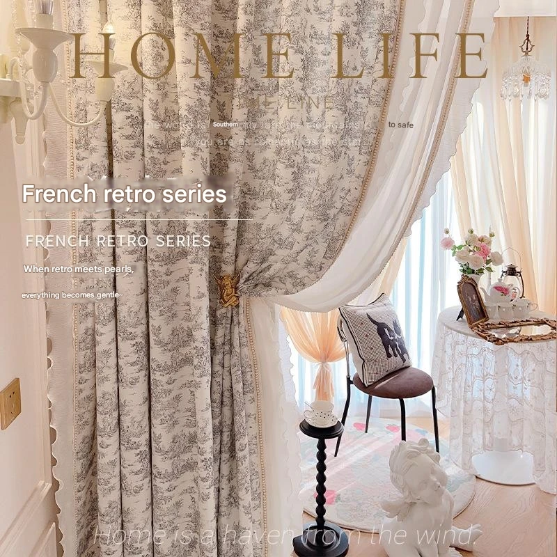 French palace cotton and linen curtains retro living room bedroom bay window finished product wholesale pearl lace
French palace cotton and linen curtains retro living room bedroom bay window finished product wholesale pearl lace