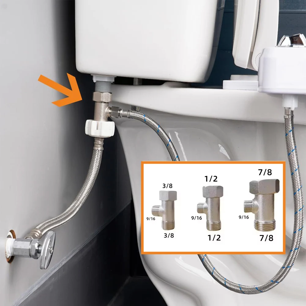 Brass Toilet Diverter Valve T-Adapter Tee Joint 3Way Pipe Fitting Flushing Valve 3/8' 1/2' 9/16' T Valve Bathroom Accessories
Brass Toilet Diverter Valve T-Adapter Tee Joint 3Way Pipe Fitting Flushing Valve 3/8' 1/2' 9/16' T Valve Bathroom Accessories