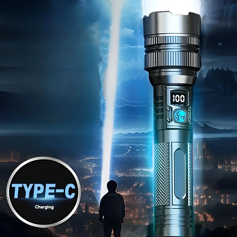 Powerful Super Bright Tactical Rechargeable LED Flashlight Built-in Battery Handheld Torch for Emergency Hiking Camping Camping
Powerful Super Bright Tactical Rechargeable LED Flashlight Built-in Battery Handheld Torch for Emergency Hiking Camping Camping