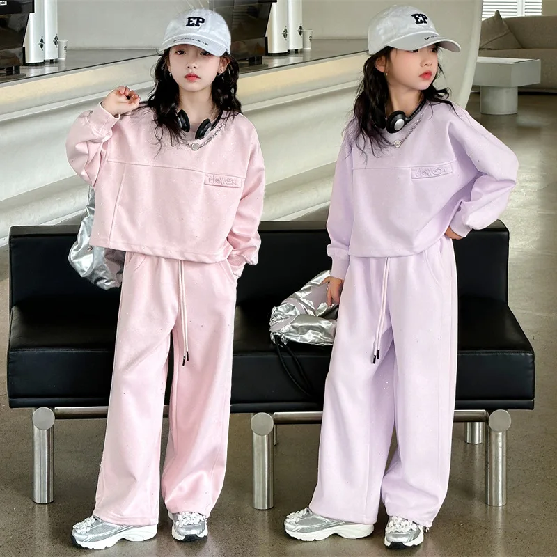 Girls Hoodies Top 2025 New Spring Fashion Simple Casual Hoodies Top and Pants Two-piece Set Korean Simple Style Suits
Girls Hoodies Top 2025 New Spring Fashion Simple Casual Hoodies Top and Pants Two-piece Set Korean Simple Style Suits