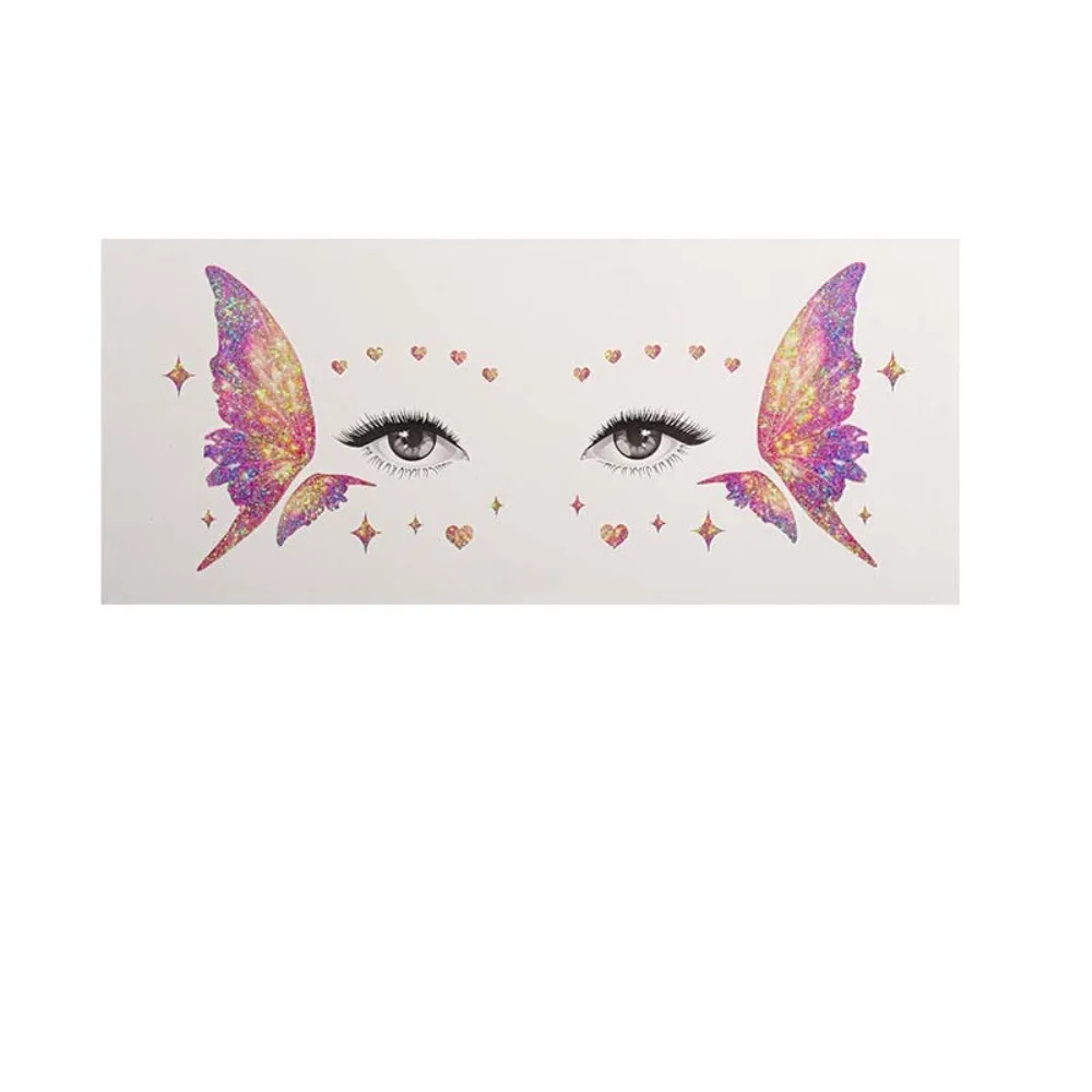 Waterproof Glitter Butterfly Face Tattoo Star Heart Realistic Face Tattoo Sticker DIY Convenient Face Temporary Tattoo
Waterproof Glitter Butterfly Face Tattoo Star Heart Realistic Face Tattoo Sticker DIY Convenient Face Temporary Tattoo